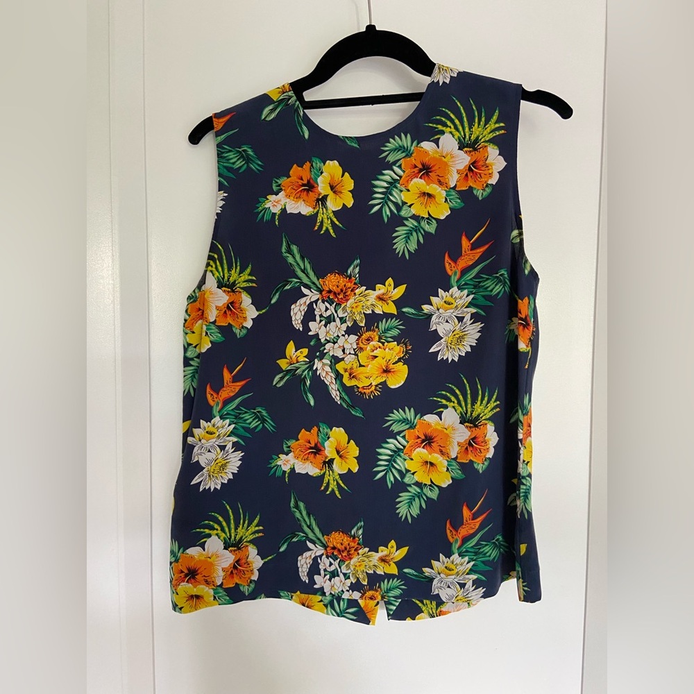 Equipment silk floral blouse size small